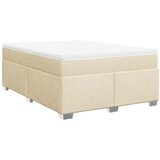  Krevet s oprugama i madracem krem 140 x 190 cm od tkanine | shoptok.hr
