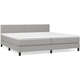 Maison Chic Box spring postelja - Vzmetna postelja z vzmetnico svetlo siva 200x200 cm blago SL240, (21909111) | Shoptok.si