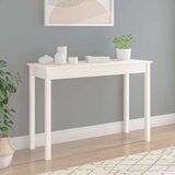  Konzolna mizica bela 110x40x75 cm trdna borovina, (20711653) | Shoptok.si