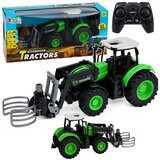 Rc traktor s hvataljkom za bale na daljinsko upravljanje, zelenim svjetlima 1:24 Cijene