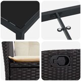 vidaXL set za objedovanje od 5 kom s jastučićima crni poli ratan | shoptok.hr
