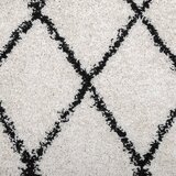  Čupavi tepih PAMPLONA s visokim vlaknima krem-crni 100 x 200 cm | shoptok.hr