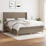 Krevet s oprugama i madracem smeđesivi 180x200 cm tkanina | shoptok.hr