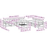  Set vanjskih sofa s jastukom 7 pcs Bijela i svjetlosiva | Eponuda.ba