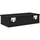 vidaXL Stenska polica s predali črn 60x28x15 cm inženirski les | Shoptok.si