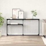 vidaXL Konzolnamizica Črni hrast 145x22.5x75cm Konstruiran les | Shoptok.si