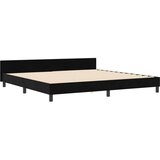  Krevet s okvirom Crni 200x200 cm Baršun | shoptok.hr