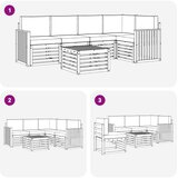  Set vanjskih sofa 6 kom. Prirodna i bež Poliester | shoptok.hr