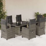  7-dijelni vrtni blagovaonski set sivi od poliratana | shoptok.hr