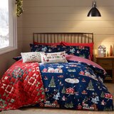 Catherine Lansfield Modra posteljnina za zakonsko posteljo 200x200 cm Ski Village – | Shoptok.si