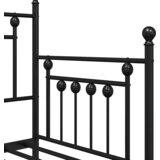  Krevet na kat s uzglavljem Crna 75 x 190 cm Čelik | shoptok.hr