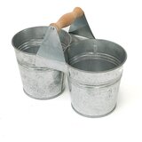  Dvostruka metalna kofa 22x11 cm (posude od cinka) u