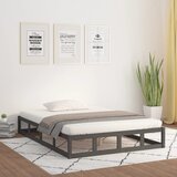 Furnova Posteljni okvir siv 135x190 cm trden les, (21934472) Cene