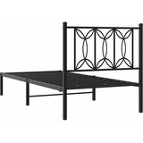  Metalni okvir za krevet s uzglavljem crni 90x190 cm | shoptok.hr