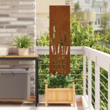 vidaXL Dekorativna ploča za vrt Rđa 32 x 140 cm Otporni čelik | shoptok.hr