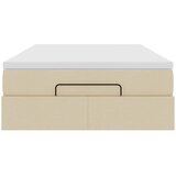  Otomanski okvir kreveta s madracem krem 120x200cm od tkanine | shoptok.hr