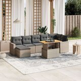  8-dijelni set vrtnih sofa od poliratana s jastucima sivi | shoptok.hr
