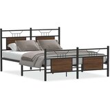  Okvir kreveta bez madraca smeđi hrast 150x200 cm izrađeno drvo | shoptok.hr