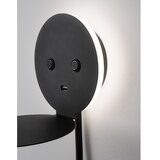 Nova Luce Crna LED zidna lampa aluminijska sa savitljivom konstrukcijom/s USB priključkom Eclip – | shoptok.hr