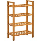 vidaXL Stojalo za čevlje s 4 policami 50x27x80 cm trdna hrastovina Cene