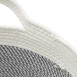  Košara za pohranu sivo-bijela Ø 40 x 25 cm pamučna | shoptok.hr