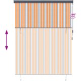  Vanjska Roleta Prugasti Podesiva Žuta i plava 200 x 250 cm tkanina | shoptok.hr