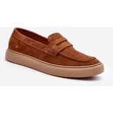 Zazoo Men's Suede Loafers Shoes 1566 Brown | Shoptok.si