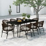  9-dijelni vrtni blagovaonski set smeđi | shoptok.hr