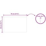  Zidno ogledalo Pravokutni 70 x 50 cm Staklo otporno na udarce | shoptok.hr