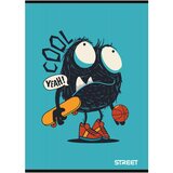 STREET Zvezek A4 Monsters, črte z robom, 54 listov, sortirano, 1 kos | Shoptok.si