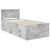  Krevet na dan Beton siva i crna 100 x 200 cm Konstruirano drvo | shoptok.hr