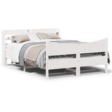 Okvir za krevet s uzglavljem bijeli 150 x 200 cm borovina | shoptok.hr