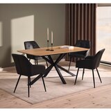 Unique Furniture Tamno sive blagovaonske stolice u setu s naslonima za ruke 2 kom od umjetne kože Nolan Square – | shoptok.hr