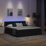  LED krevet za pohranu s madracem Crna 180 x 200 cm Tkanina | shoptok.hr