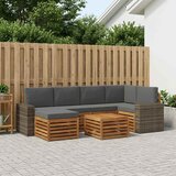  Set vanjskih sofa 7 kom. Prirodna i antracit Poliester | shoptok.hr