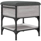 Maison Chic Klop za čevlje - Sedež za čevlje siva sonoma 42x42x45 cm inženirski les, (21777807) | Shoptok.si