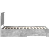  Konstrukcija postelje Betonsko siva 90 x 200 cm Konstruiran les, (5000103506) | Shoptok.si