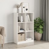 vidaXL Knjižna omara bela 70x33x110 cm trdna borovina Cene