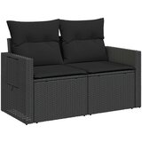  Set sofe 6 kom. Crna Poli Rattan i čelik | shoptok.hr