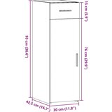 vidaXL Komoda bijela 30 x 42,5 x 93 cm od konstruiranog drva | shoptok.hr