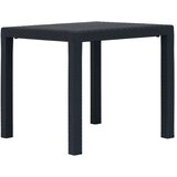 The Living Store Vrtni stol antracit 79 x 79 x 72 cm plastika s izgledom ratana Cijene