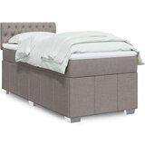 vidaXL Box spring postelja z vzmetnico taupe 90x200 cm blago | Shoptok.si