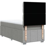 vidaXL Box spring krevet s madracem svjetlosivi 90x190 cm od tkanine | shoptok.hr