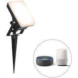 QAZQA Pametni radiator črn 12,8 cm vključno z LED IP65 z ozemljitvenim zatičem - Ruud | Shoptok.si