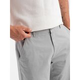 Ombre Men's classic chino shorts with rolled up leg - grey | shoptok.hr