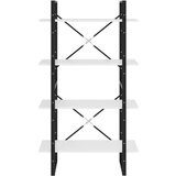 Ormarić za knjige s 4 razine bijeli 80 x 30 x 140 cm od iverice | shoptok.hr