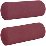  Valjkasti jastučići 2 pcs Vinska crvena Ø 25 x 70 cm tkanina | shoptok.hr