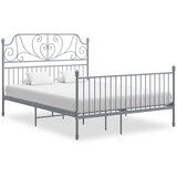 Maison Chic Posteljni okvir - Dvoposteljna postelja - Zakonska postelja brez vzmetnice siv kovinski 140x200 cm-J12402, (21770666) | Shoptok.si