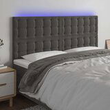  Uzglavlje tamnosivo 200x5x118/128 cm baršunasto Cijene