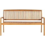  Složiva vrtna klupa s jastukom 159 cm od masovne tikovine Zelena 150 cm | Shoptok.si